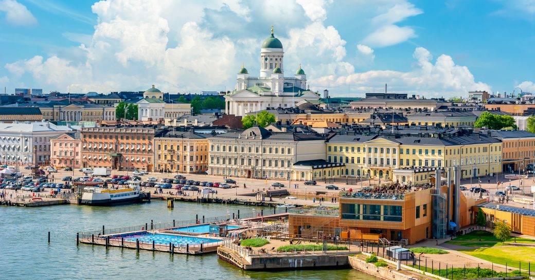Waterfront views of Helsinki, Finland 