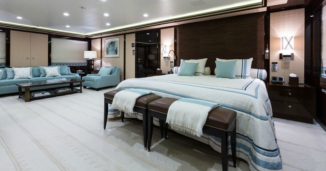  Large cabin on Superyacht AXIOMA with lightly colored furnishing