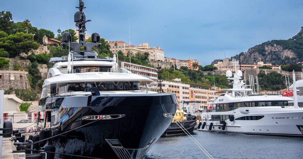 Superyacht charters berthed in Port Hercule