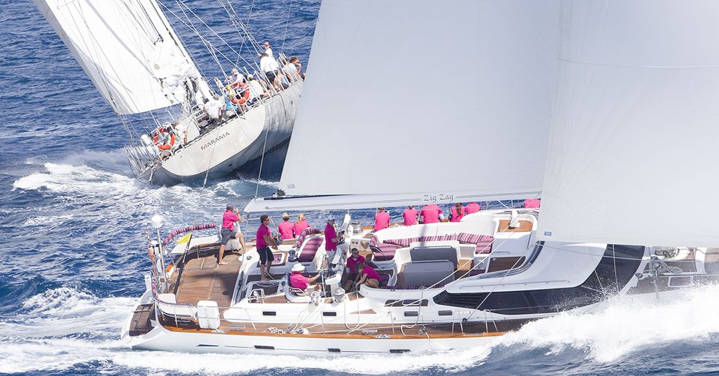 sailing yacht Zig Zag competing at the Superyacht Challenge Antigua 