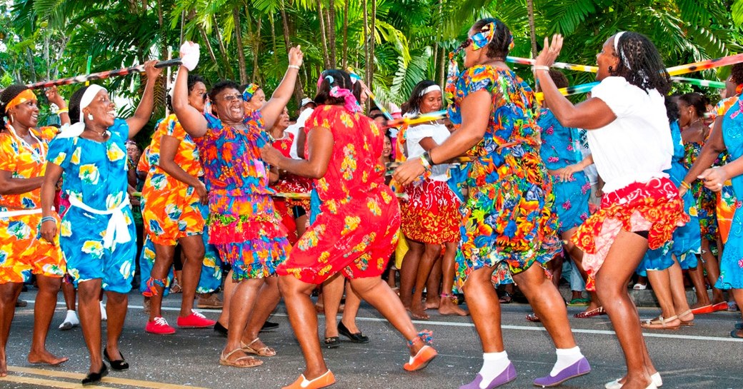 Seychelles dancing people