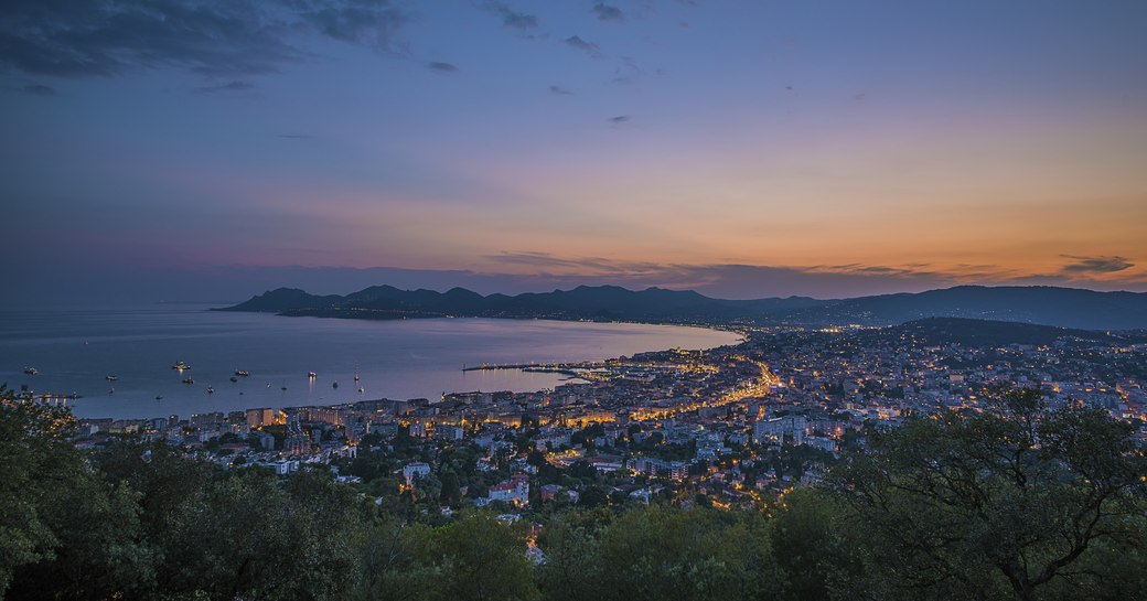 sun setting over Cannes during MIPIM 2018