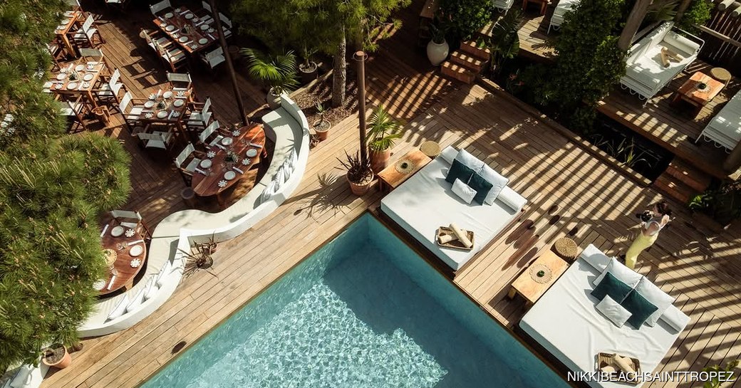 Nikki Beach St Tropez aerial view