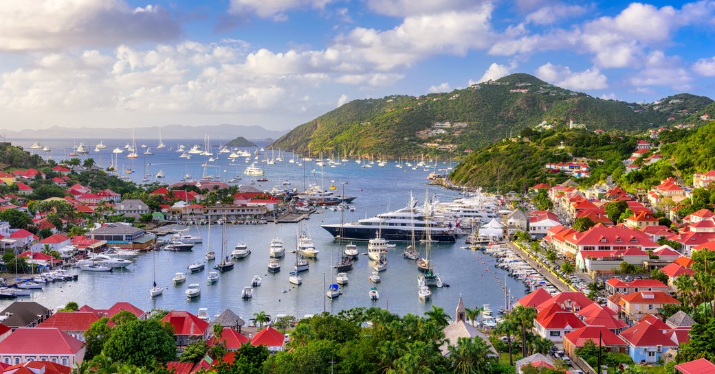 Picturesque Port de Gustavia in St Barts, Caribbean