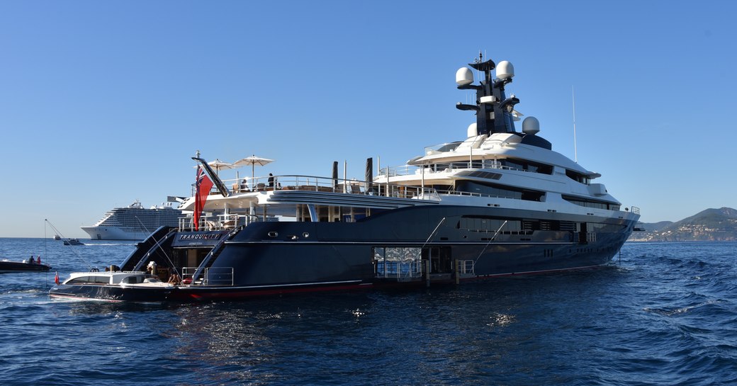 Tranquility yacht at anchor in cannes