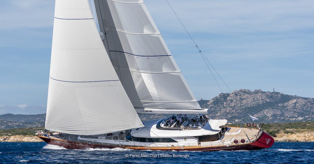 sailing yacht BLUSH in action during the Perini Navi Cup 