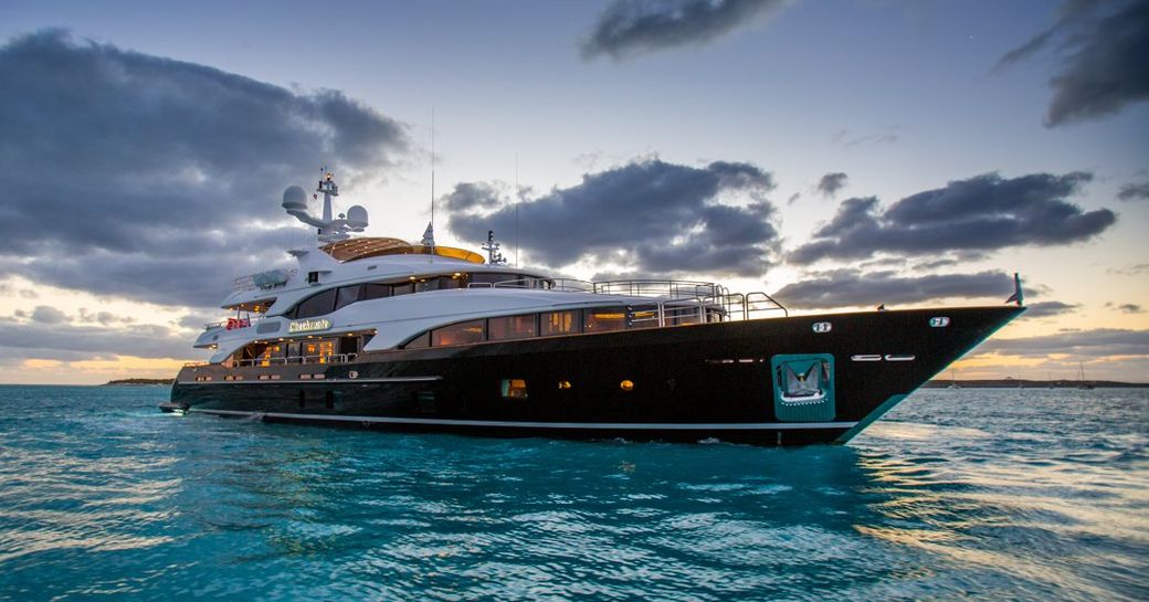 superyacht CHECKMATE anchors on a private yacht charter in the Grenadines