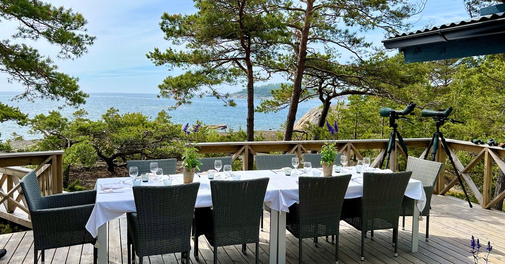 Private dining on Torrharyn Island in the Finnish archipelago