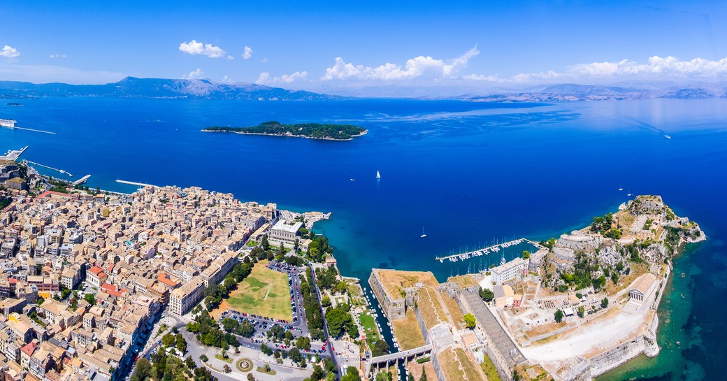 View of Corfu's Old Town in Greece