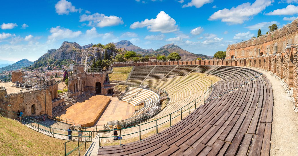 Ancient Greco-Roman theater in Taormina, Sicily