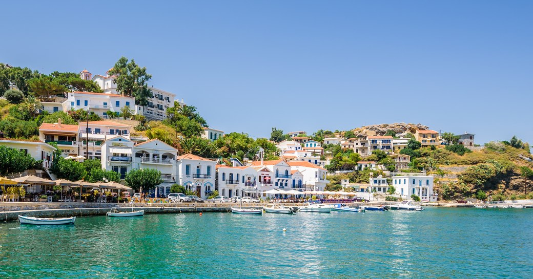 Coastal Greek village on island of Ikaria