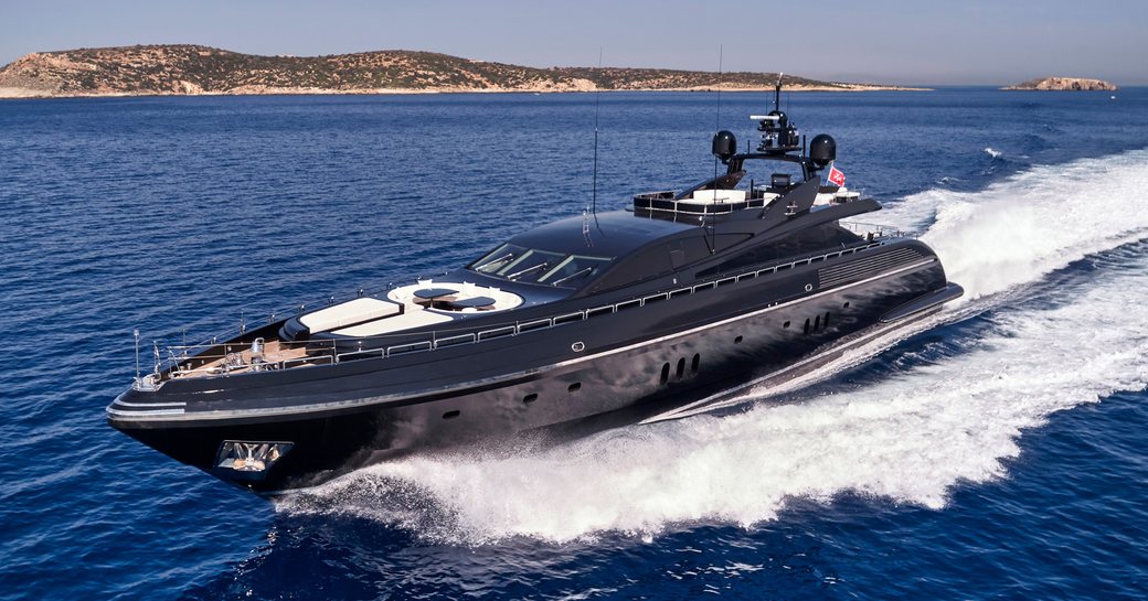 Charter yacht ABILITY underway, surrounded by sea