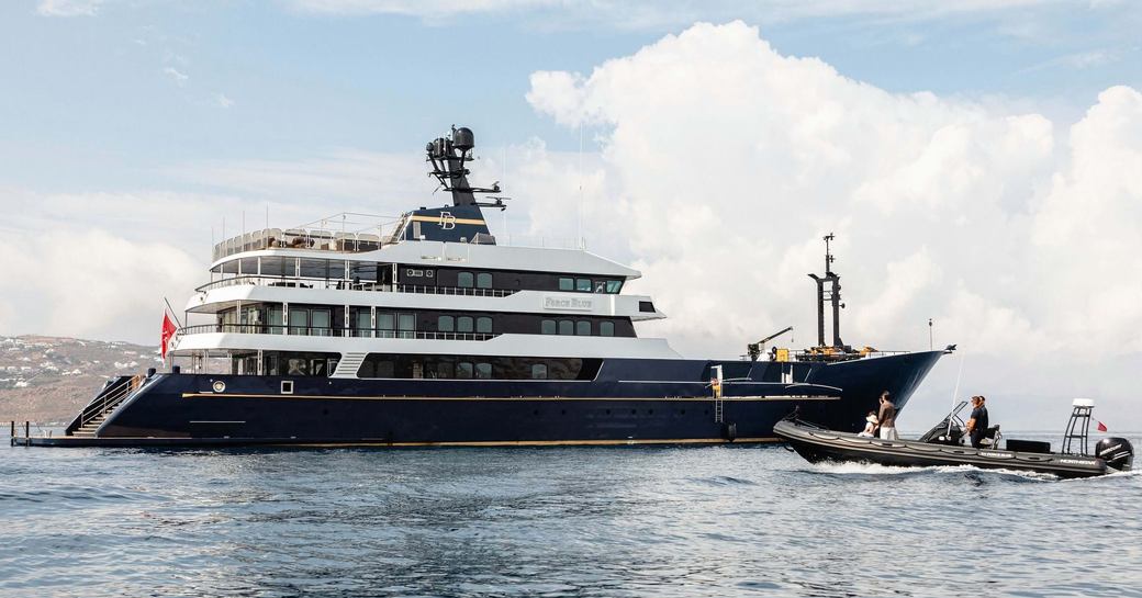Charter yacht FORCE BLUE at anchor 