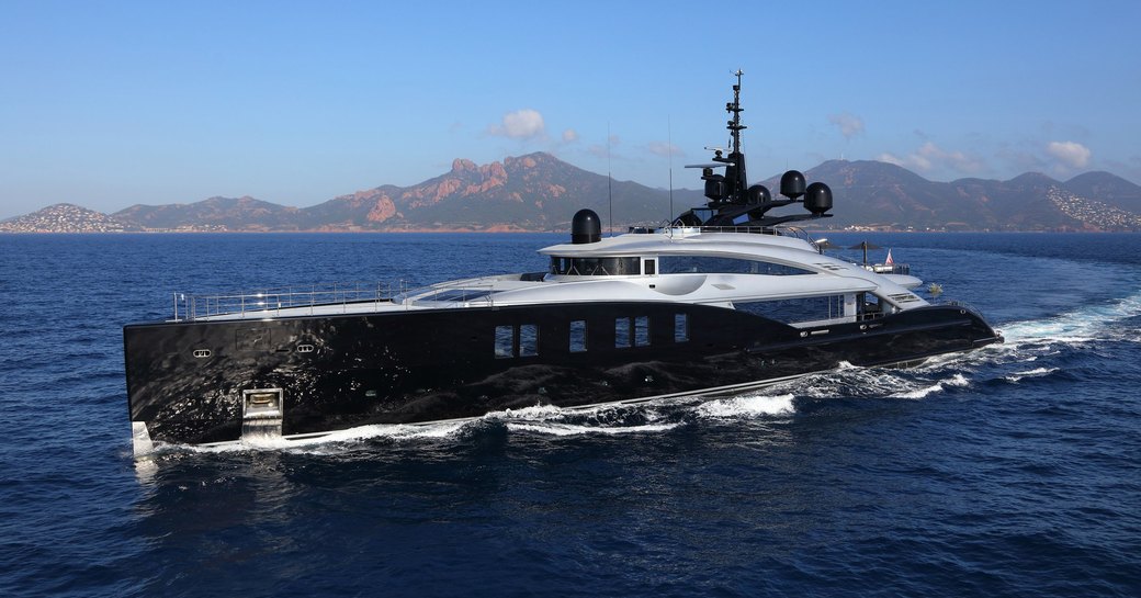 superyacht OKTO cruising on a yacht charter in the Mediterranean