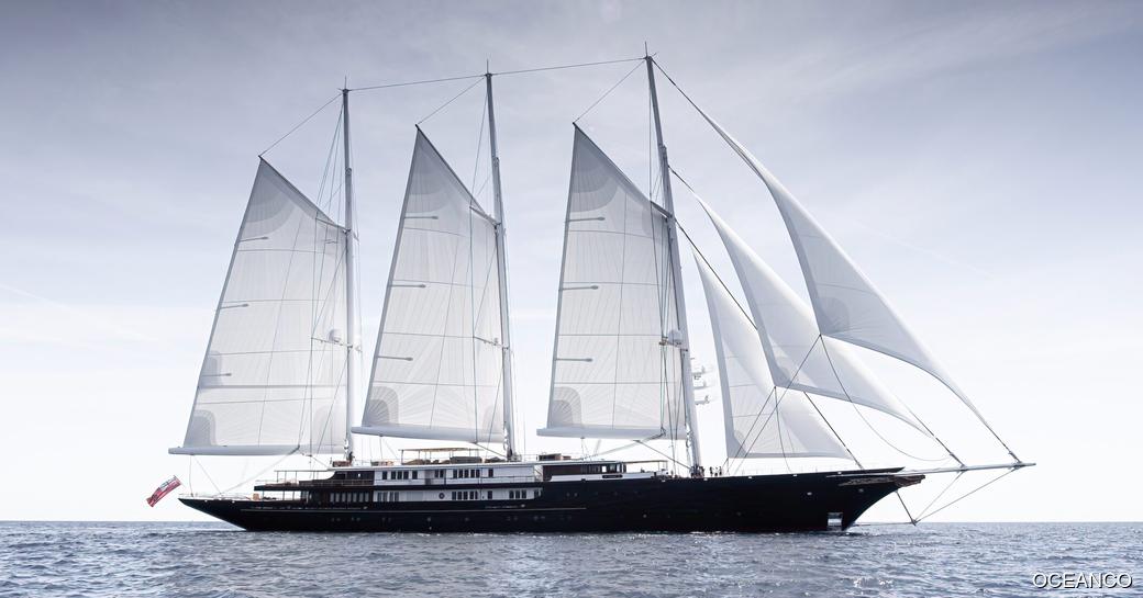 Superyacht KORU at sea