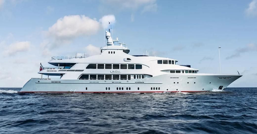 Charter yacht IRON BLONDE underway at sea