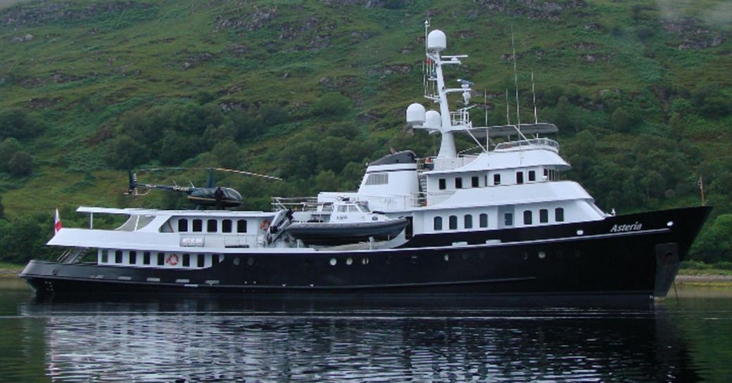 Charter yacht ASTERIA at anchor