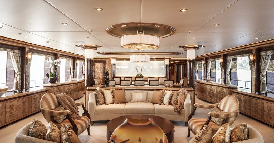 The interior of superyacht 'Lady Sara'