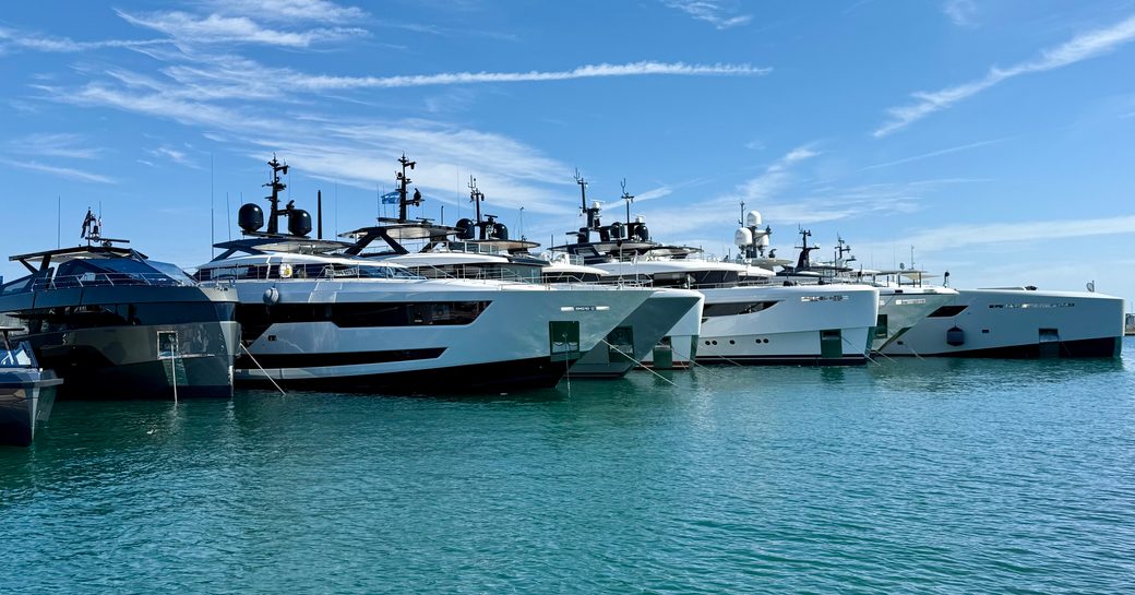 Yacht charters berthed in Vieux Port, Cannes