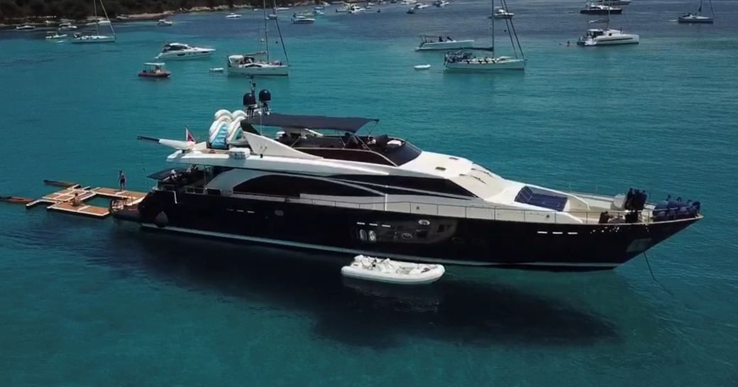 Charter yacht LADY AMANDA at anchor