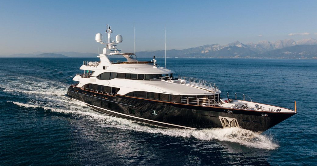 superyacht CHECKMATE cruising on a luxury yacht charter