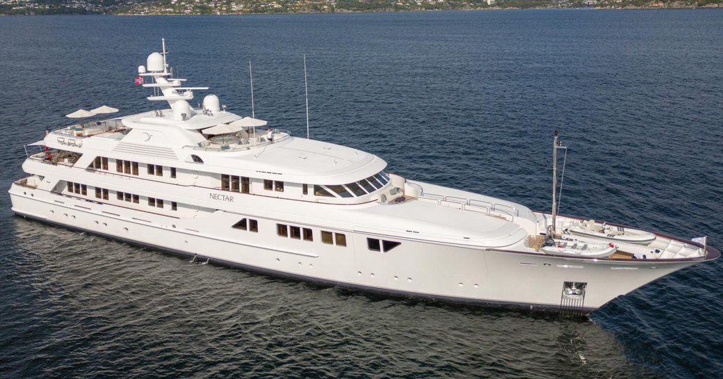 Luxury yacht charter NECTAR at anchor