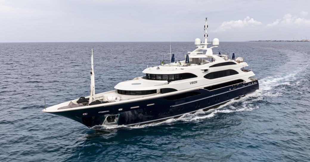 Charter yacht VISION underway at sea