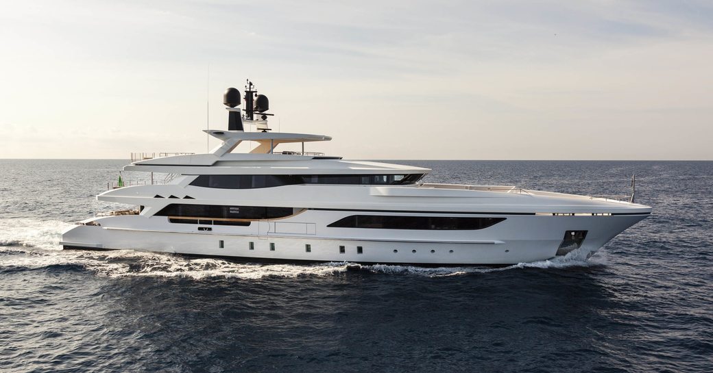 superyacht ‘Mr T’ cruises in the Mediterranean on her debut charter season
