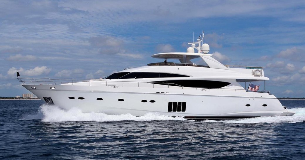 motor yacht CRISTOBAL cruising on a charter vacation in Florida