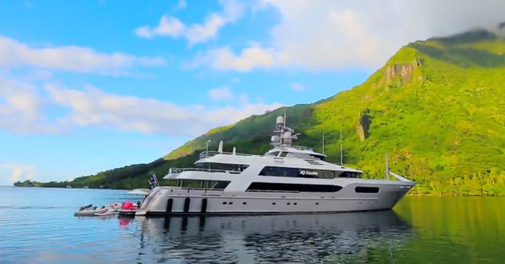 superyacht My Seanna anchors in Tahiti as part of Below Deck season 6 