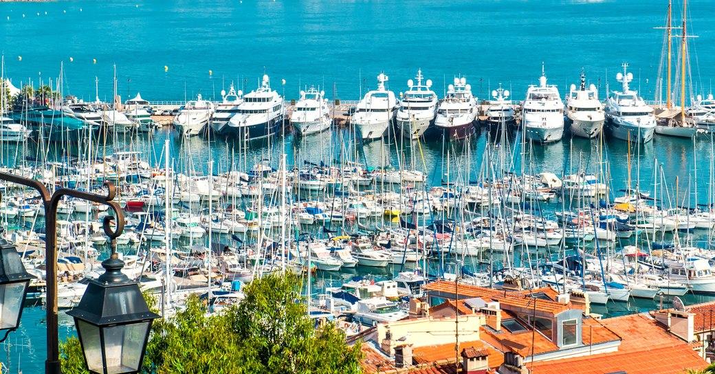 Vieux Port Cannes overhead view
