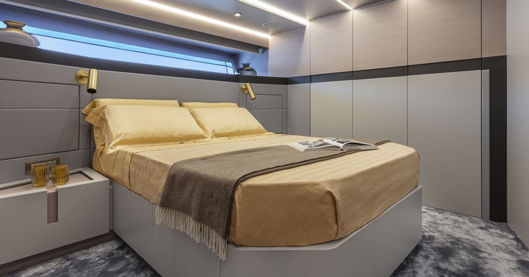 Large cabin on motor yacht HAZE