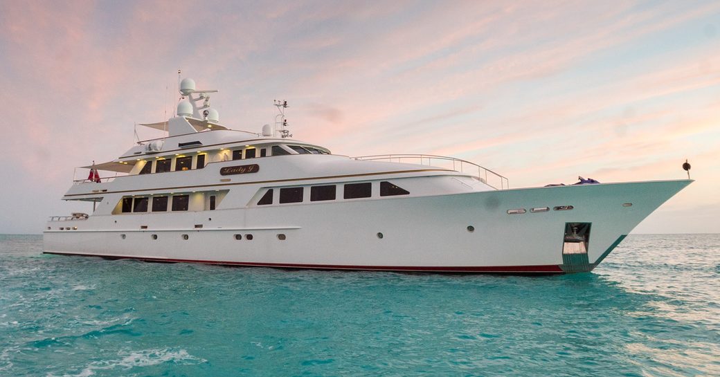 Charter yacht LADY J at sea