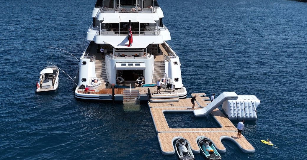 Superyacht charter GIGIA with water toys deployed