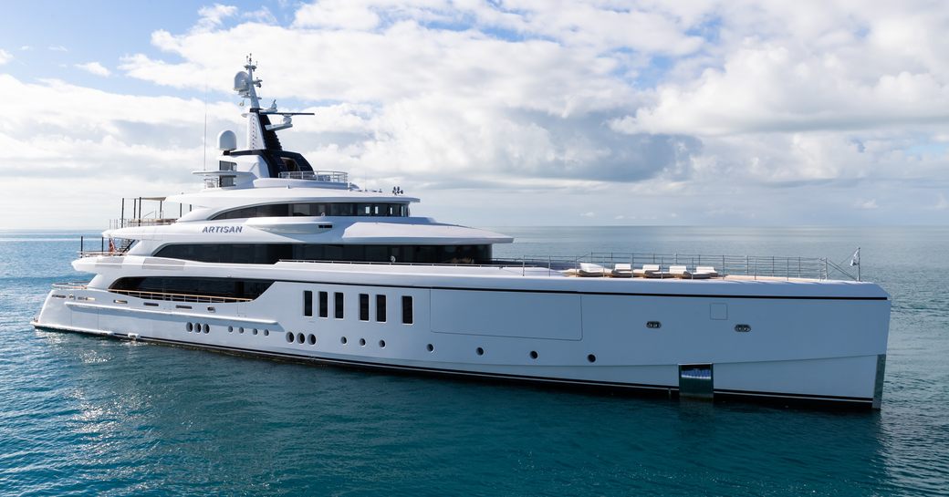Charter yacht ARTISAN at anchor