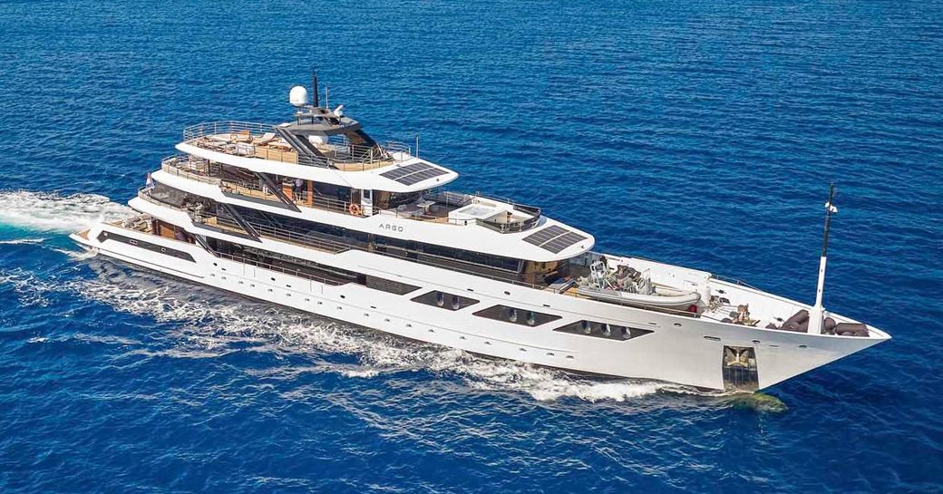 Charter yacht ARGO underway at sea