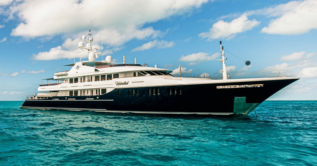 Charter yacht UNBRIDLED surrounded by sea