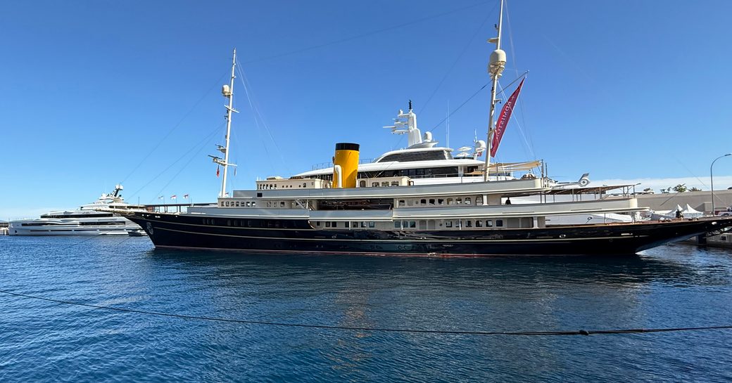 Charter yacht NERO berthed at Monaco Yacht Show