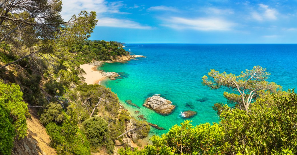 Turqoise sea in Costa Brava spain