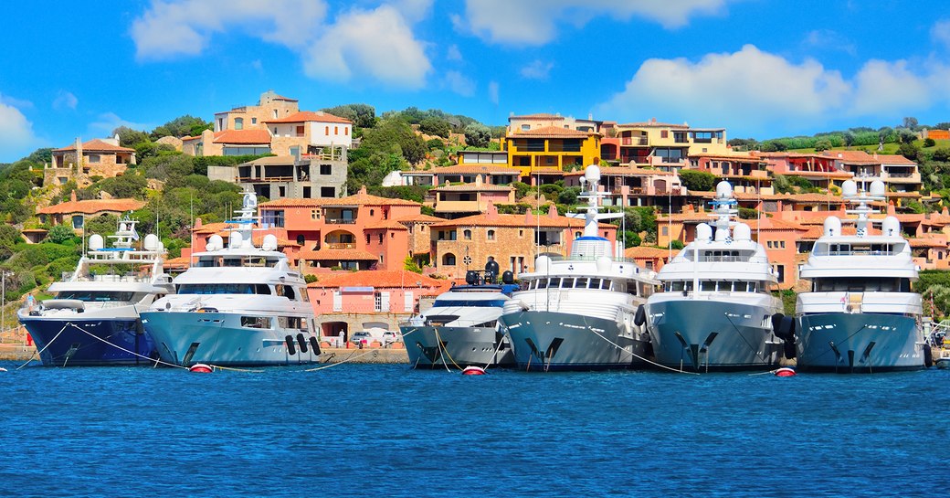 Superyacht charters at anchor in Porto Cervo