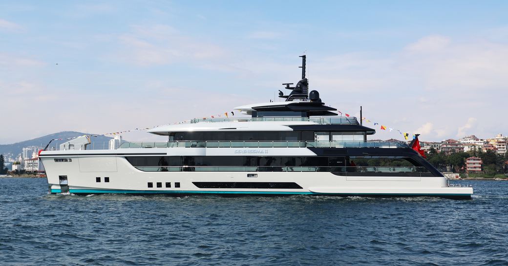 Charter yacht SERENISSIMA II at anchor
