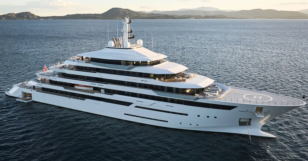 Superyacht charter RENAISSANCE at anchor