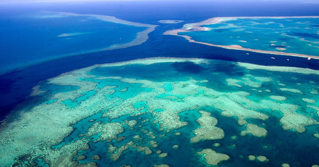 View over the Great Barrier Reef, Australia