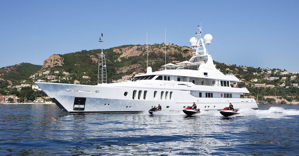 luxury yacht Talisman Maiton cruising on charter in the Mediterranean