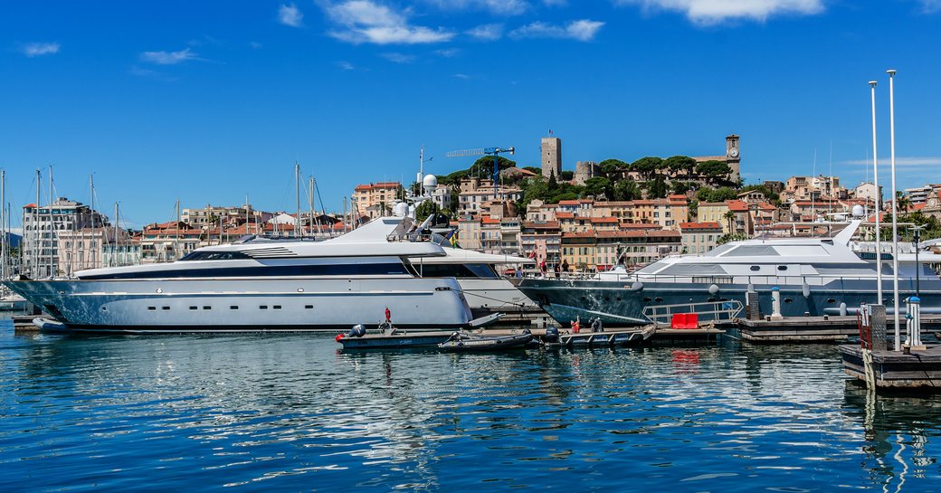 Vieux Port Cannes water-level view 