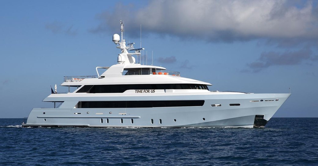 superyacht Time For Us cruising on a Bahamas yacht charter