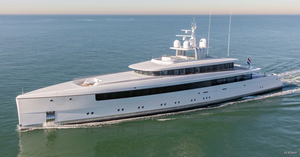 Feadship superyacht cuts through the North Sea on her sea trials