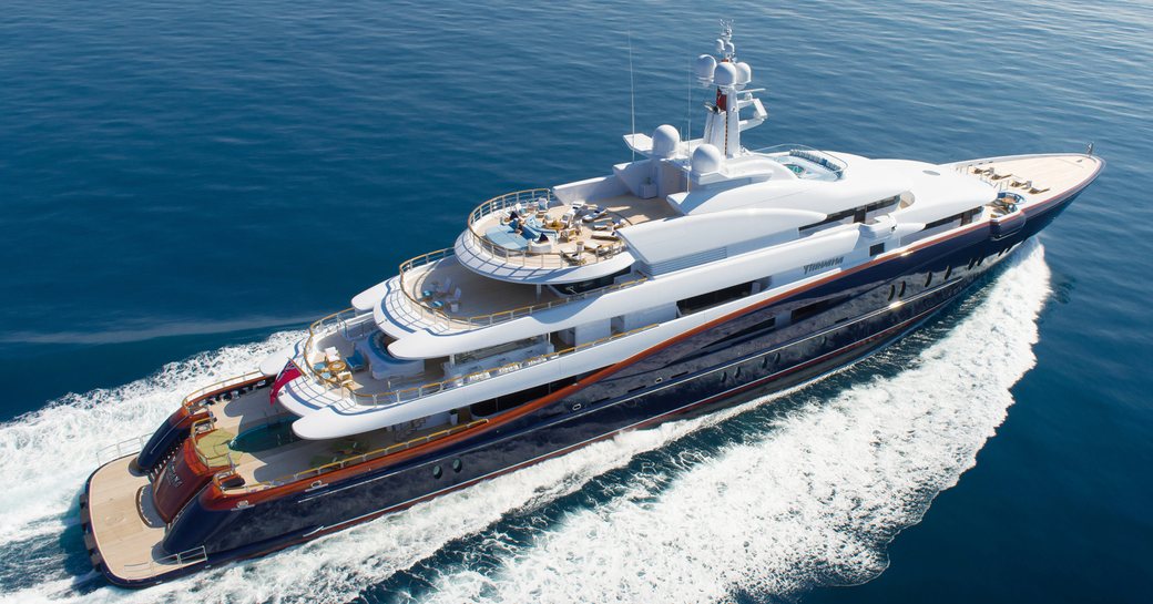 Oceanco NIRVANA underway, surrounded by sea