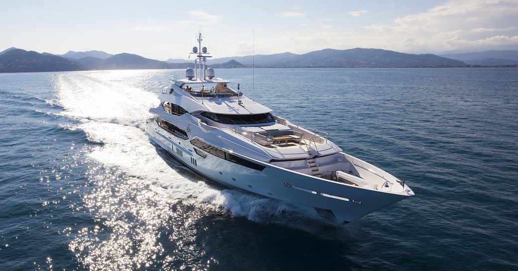 superyacht ARADOS underway in the Mediterranean