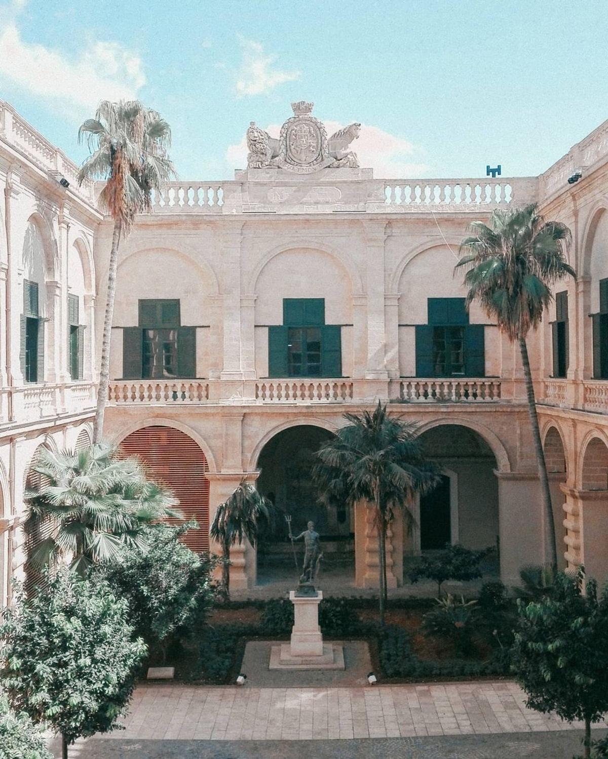 The Grand Masters Palace in the old City of Valletta on Malta in